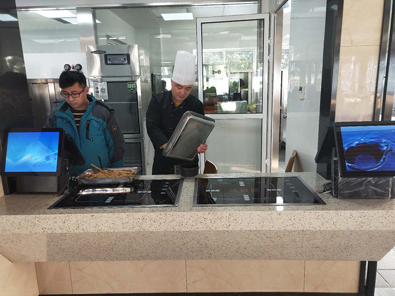 苏州高速管理局餐厅使用新蓝科技新款智慧中餐台现场